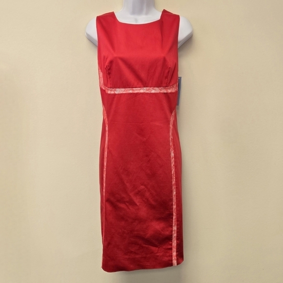 Antonio Melani Bianca Sheath Dress Valentine Pop of Sun Red 12 - Picture 1 of 10